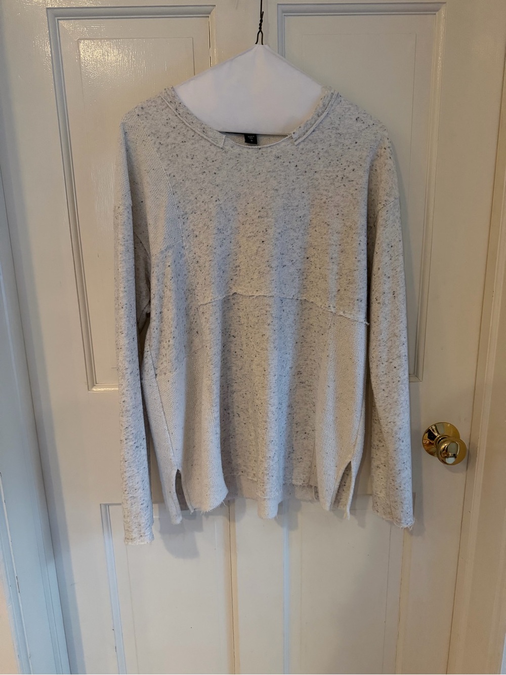Fifteen Twenty Gray Raw Edge Pullover Size S